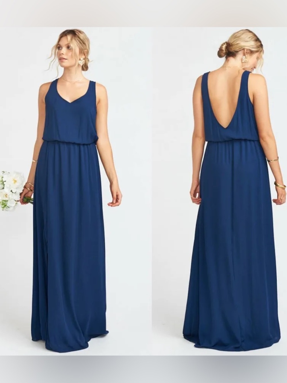Show Me Your Mumu Women’s Kendall Maxi Dress Rich Navy Blue, Size M, Bridesmaid